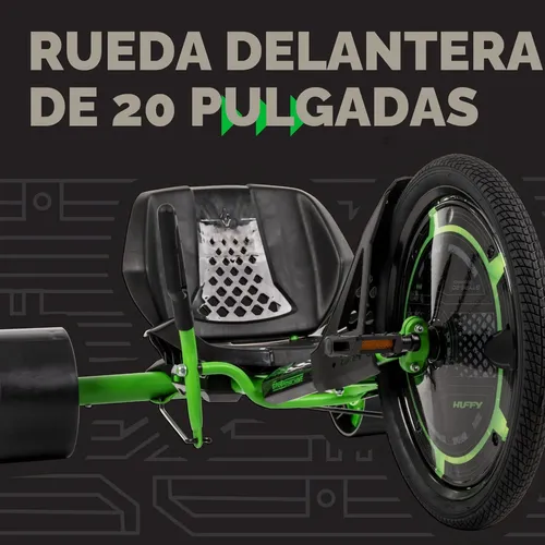 Triciclo De Drift Huffy Green Machine 20 Com Luzes Led Verde