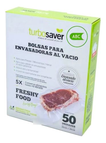 50 Bolsas Gofradas Para Vacio Turbosaver 22x30 Cm Oferta!!