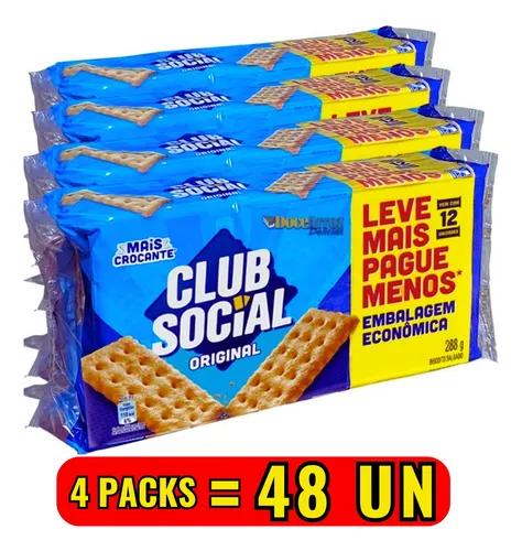 comprar Biscoito Salgado Original Club Social Cu002F48 Un 288g Pack