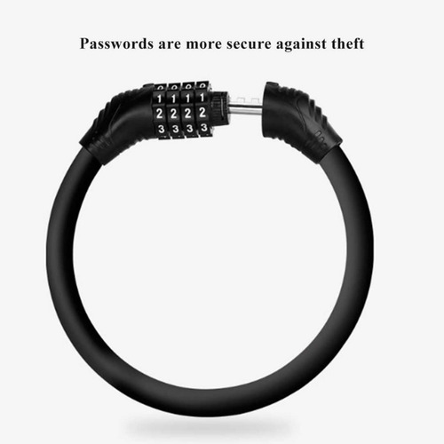 Candado De Seguridad Para Bicicleta Clave Numerica 1.2m