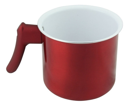 Leiteira Caneco Cerâmica Fervedor De Água 1 Lt Clink Cor Vermelho