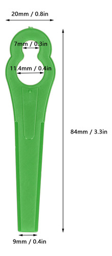 Cuchillas De Plástico Para Cortadora De Césped, 100 Piezas
