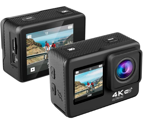 Camara De Accion Deportiva Video Foto 4k Wifi Doble Pantalla