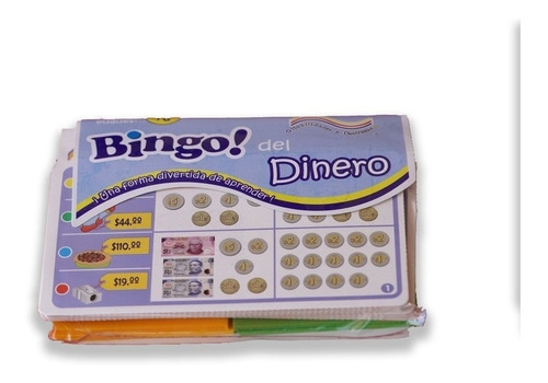 Bingo Dinero Juego Mesa Niños 12 Tableros Divertidos Niños