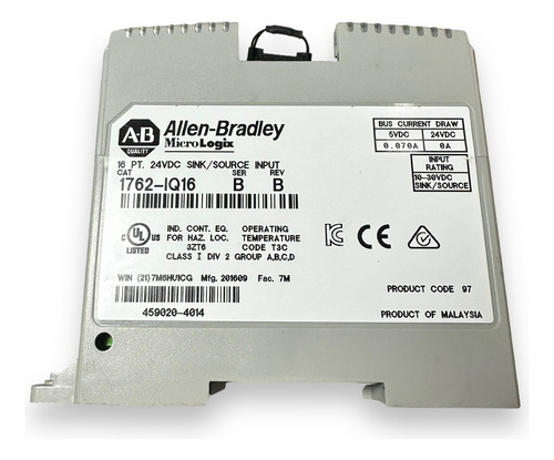 Allen Bradley 1762-iq16 Modulo Micrologix (Usado)