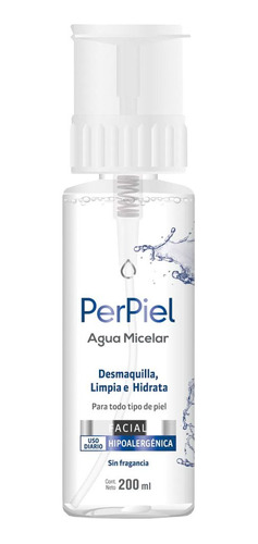 Perpiel Agua Micelar Facial Todo Tipo De Piel Desmaquillante