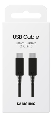 Cable Genérico Tipo C A Tipo C 3a Negro 1.8m