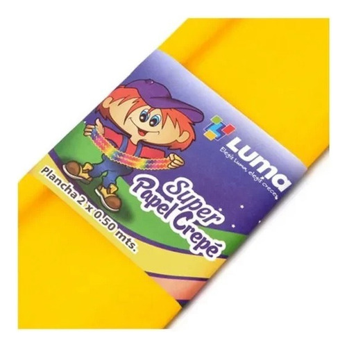 Papel Crepe Colores Paquete X 10 Unidades Color Amarillo Liso