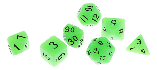 Conjunto De Dados Luminosos De 10x 7 Caras Para Juegos De