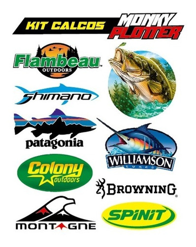 Calcos Marcas Logos Pesca Y  Caza Laminadas