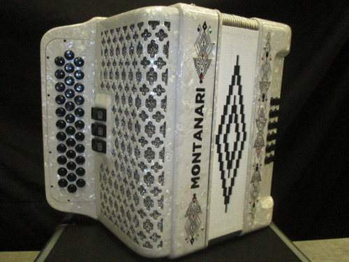 Acordeon 34 Botones-12 Bas Blanco Montanari Mont 3sw Wh Ead