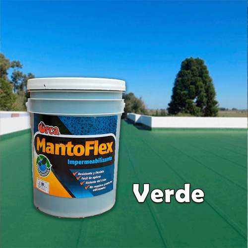 Pintura Elastomérica E Impermeabilizante Manto Flex Verde