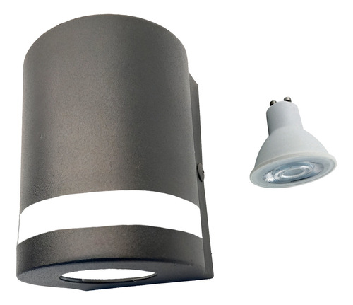 Aplique Pared Exterior Unidireccional + Lampara Led