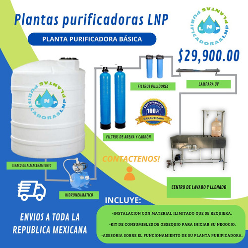Planta Purificadora De Agua $29,900.00 Sin Anticipos