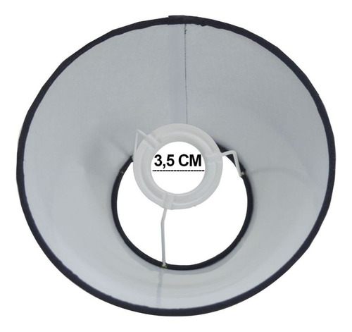 Cúpula Para Abajur Tecido Algodão Preto Ref 19 Tangerina Mca