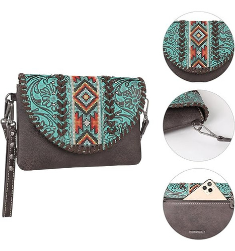 Cartera Montana West Crossbody B Importada Original Café