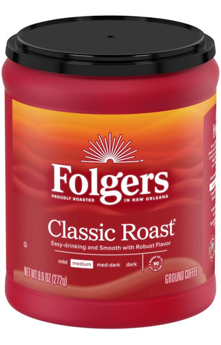 Cafe Folgers Classic Roast 272gr 90 Tazas Usa Americano