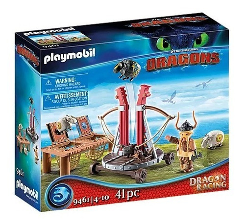 Figura Armable Playmobil Dragon Racing Bocón Con Lanzadera Cantidad de piezas 41