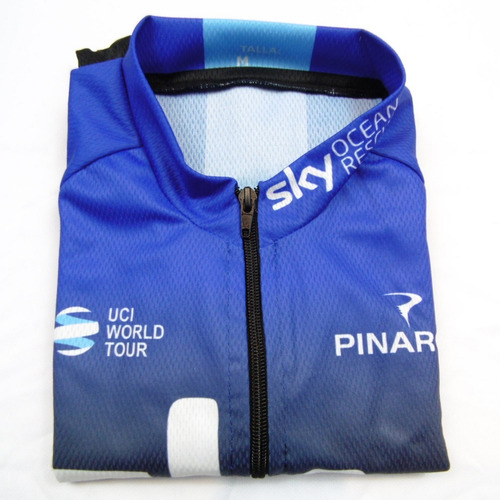 Camisa Camiseta Ciclismo Sky Manga Larga Hombre .