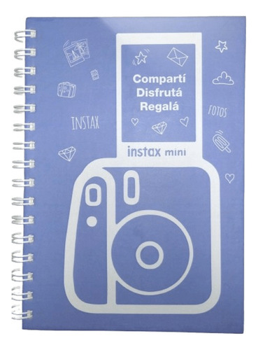 Cuaderno Instax Mini A5 15x21 Rayado Anillado 80 Hojas