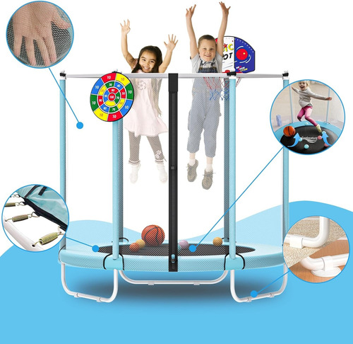 Gardenature Cama Elástica De 5 Pies Para Niños Con Red De Se