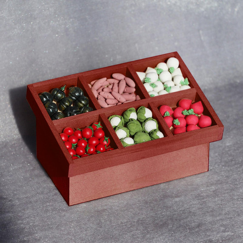 A Soporte De Frutas Y Verduras En Miniatura, Accesorios Café