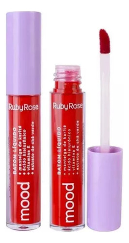 Labial Ruby Rose Mood Batom Liquido Varios Tonos Mate