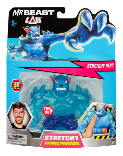Boneco Elástico Goo Jit Zu Mrbeast Lab Pantera Icônica