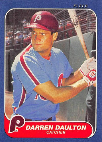 1986 Fleer Baseball 438 Darren Daulton Rc Tarjeta De Novato 