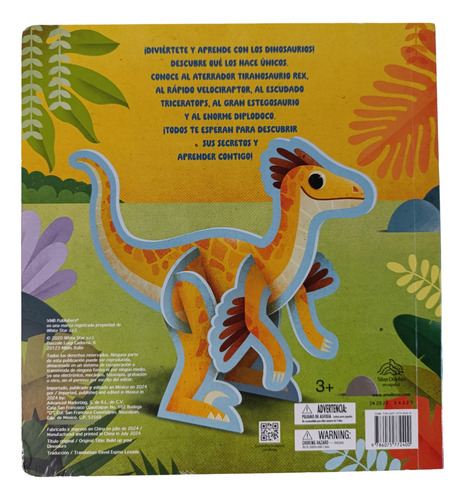 Libro Infantil Didáctico Figuras 3d Para Armar Dinosaurios