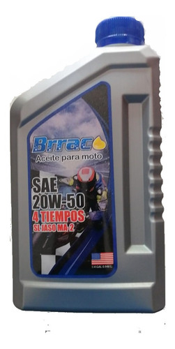 Aceite De Moto Brraco 20w-50 4t 