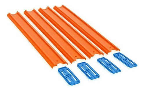 Hot Wheels City Track Builder Conector 120cm Arma Tu Pista Color Naranja