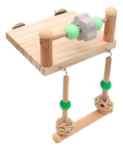 Para Percha Para Pájaros, Juguete De Madera Compatible Con