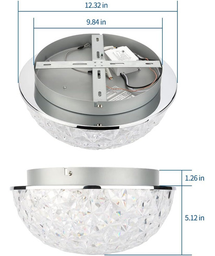 Lámpara Led De Techo Empotrada, Lámpara De Techo Moderna Par