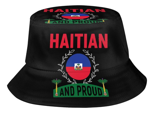 Sombrero De Pescador Haitiano Con Bandera Haitiana