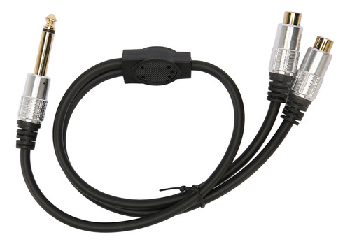 Cable Divisor Doble Rca A Y De 6,35 Mm Chapado En Oro