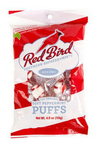 Mentas Red Bird Soft Peppermint Puffs Candy Pack (paquete De