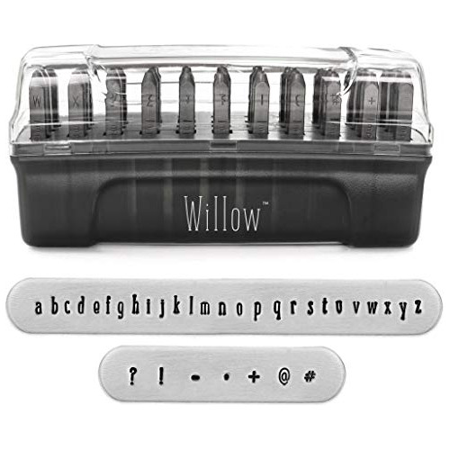 Impressart Set Sellos De Golpe Letras Willow Minuscula 4mm  