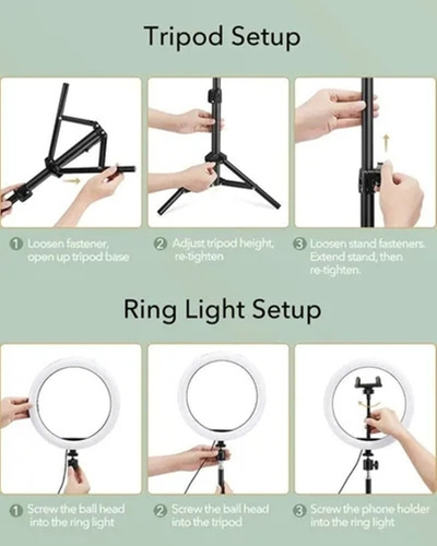 Aro De 26cm Luz Led Celular Foto Video Maquillaje 170 Tripie
