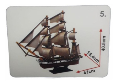 Imagen 2 de 3 de Puzzle Rompecabezas 3d Barco Hms Beagle Inglaterra