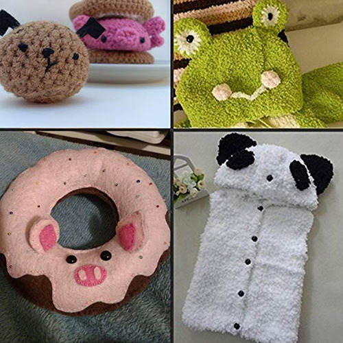 Imagen 5 de 5 de Caja 142 Unidades Ojo Plástico Seguridad Amigurumi 6-12mm