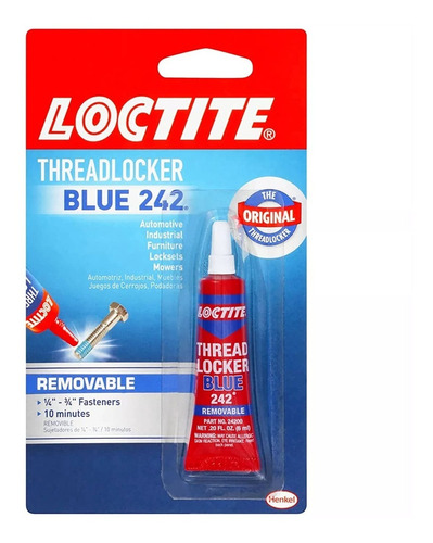 Pegamento Loctite Adhesivo Removible Blue Tornillo Tuerca