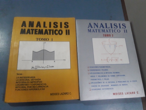 Libro Análisis Matemático 2 Lazaro 2 Tomos