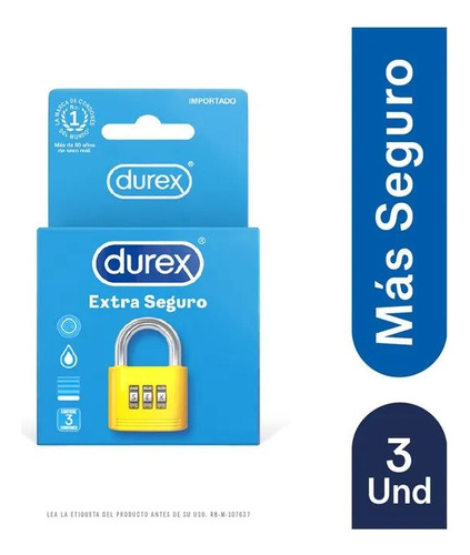 Condones Durex Extra Seguro X 3und