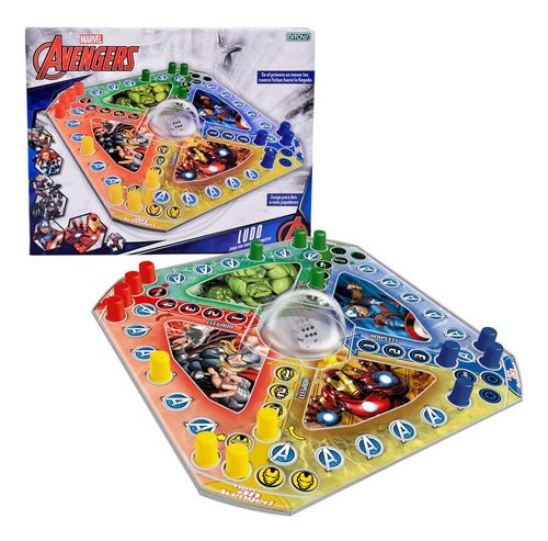 Imagen 4 de 8 de Juego Ludo Avengers Vengadores Marvel Ditoys Full