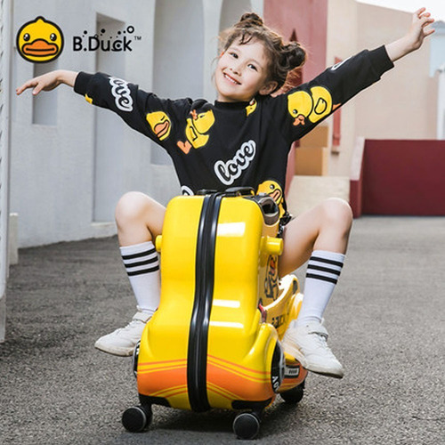 Imagen 4 de 4 de Bolso Maleta Viaje Niños Con Asiento Para Pasear 24 Pulgadas