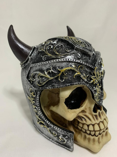 Cabeça Caveira Crânio Resina Soldado Romano Viking