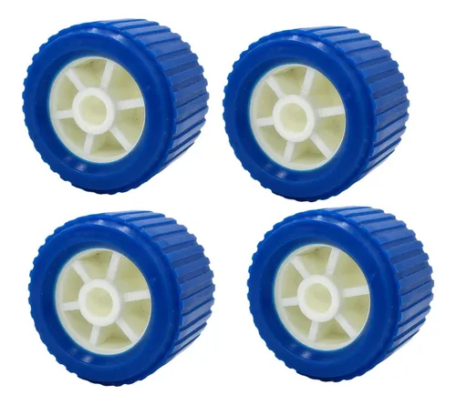 4x Ruedas Elevadoras Para Barcos Con Rodillos Acanalados