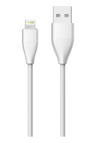 Imagen 1 de 1 de Cable Datos Marca Soul Soft 2 Mts Blanco Compatible iPhone