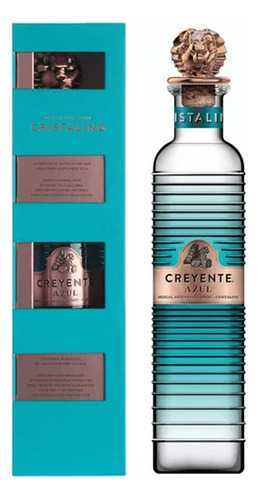 Paquete De 3 Mezcal Creyente Azul Añejo Cristalino 750 Ml